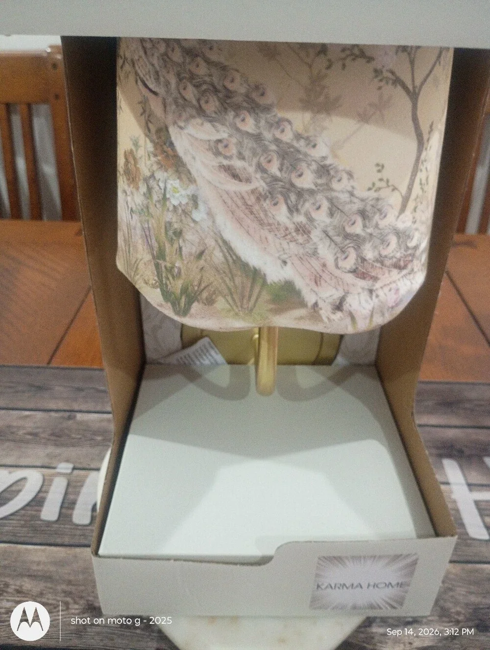 Tik Tok Viral Karma Home Peacock Cream Floral LED Wall Sconce
